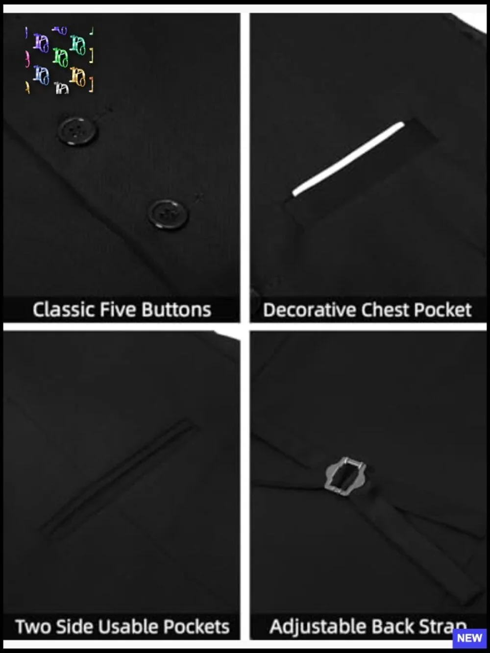 Slim Fit Suit Vest Formal Business Waistcoat Classic Elegant Menswear